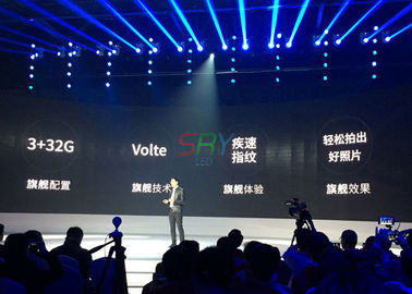 2.5mm 구부려진 LED 스크린 화소 피치 모든 체재 단계 배경 발광 다이오드 표시 협력 업체