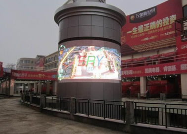 10mm 둥근 구부려진 LED 스크린, 높은 광도 옥외 풀 컬러 발광 다이오드 표시 협력 업체