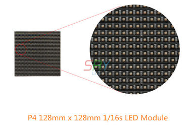 P4 128mm x 128mm 까만 LED를 가진 실내 발광 다이오드 표시 단위 1/16s 협력 업체