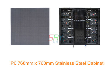 높은 광도 P6 최고 호리호리한 알루미늄은 내각 768mm x 768mm Smd3528를 지도했습니다 협력 업체