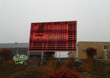 IP65는 빨간 P10 옥외 LED 이동하는 메시지 표시 긴 시거리를 골라냅니다 협력 업체