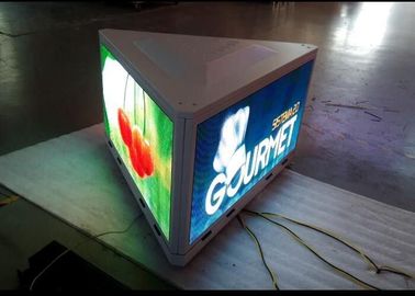 3 측 옥외 P3.91 택시 정상 지붕 광고는 측 당 표시 1000mm x 500mm를 지도했습니다 협력 업체